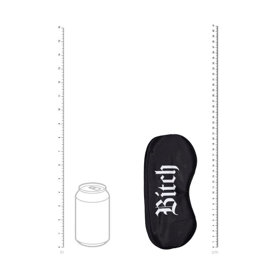 BITCH - PRINTED SATIN MASK - BLACK