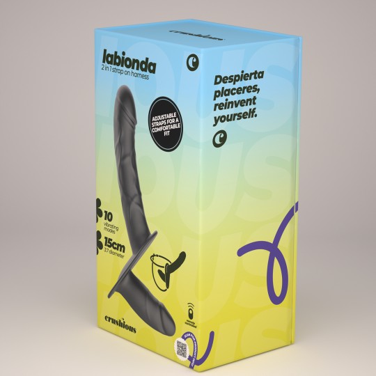 LABIONDA STRAP ON DOUBLE AVEC COMMANDE CRUSHIOUS