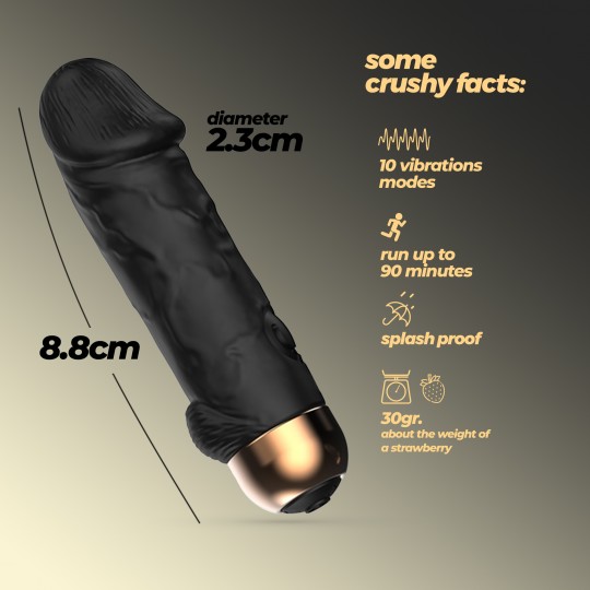 CRUSHIOUS WEENIE MINI BULLET VIBRATOR BLACK