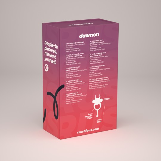 CRUSHIOUS DAEMON VIBRATING COCKRING BLACK