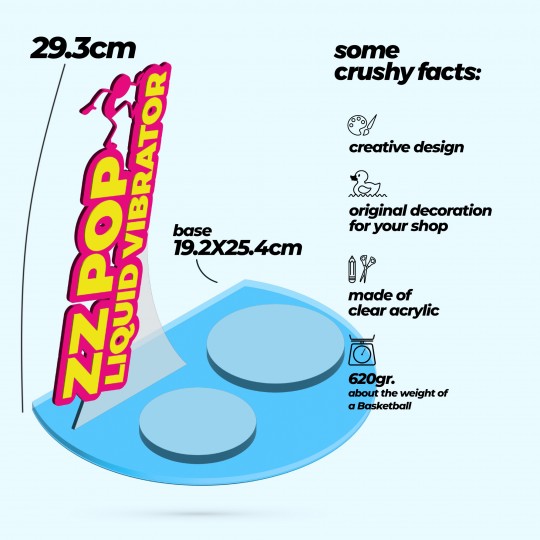 CRUSHIOUS ZZ POP LIQUID VIBRATOR DISPLAY STAND