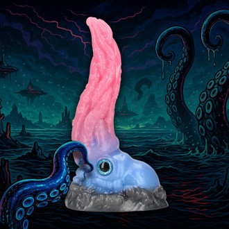 СИЛИКОНОВЫЙ ДИЛДО KRAKEN'S LICK СИНИЙ/КРАСНЫЙ OUCH!