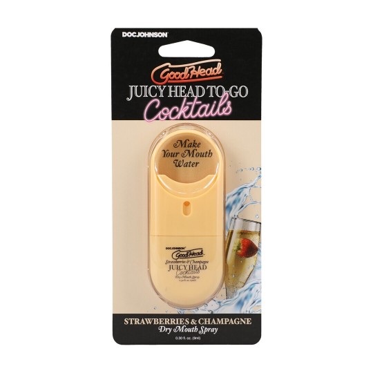 JUICY HEAD - COCKTAILS - DRY MOUTH SPRAY TO-GO - STRAWBERRIES AND CHAMPAGNE - 0.3 FL OZ / 9 ML
