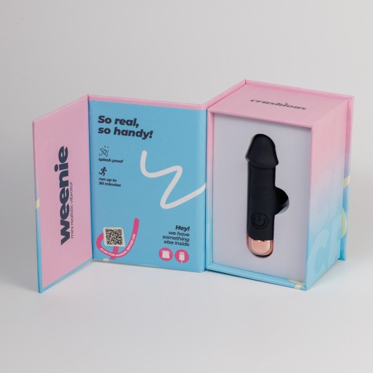 MINI VIBRATORE A PROIETTILE REALISTICO WEENIE NERO CRUSHIOUS
