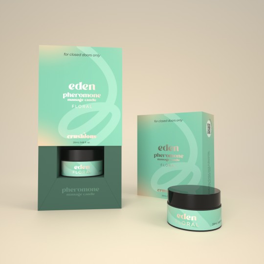 VELA DE MASAJE EDEN CON FEROMONAS Y AROMA FLORAL 20ML CRUSHIOUS