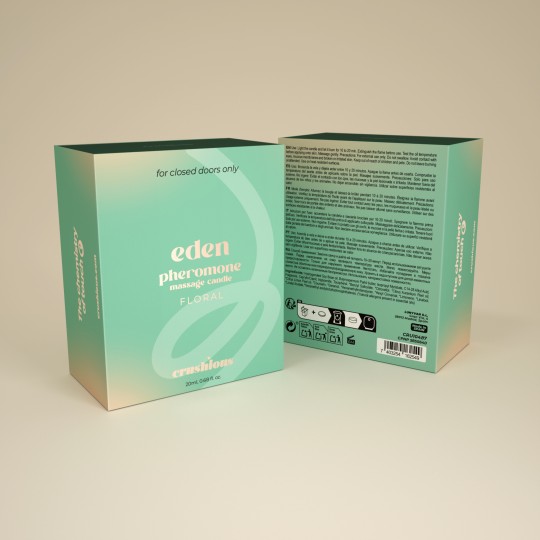VELA DE MASAJE EDEN CON FEROMONAS Y AROMA FLORAL 20ML CRUSHIOUS