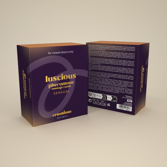 VELA DE MASSAGEM LUSCIOUS COM FEROMONAS E AROMA SENSUAL 20ML CRUSHIOUS