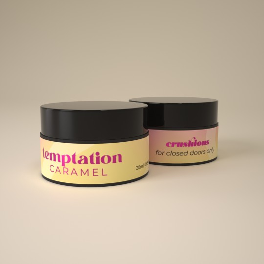 CANDELA DA MASSAGGIO TEMPTATION CON FEROMONI E PROFUMO CARAMELLO 20ML CRUSHIOUS