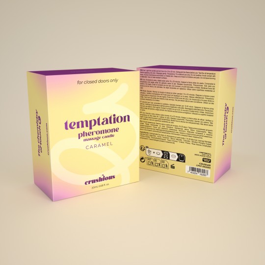MASSAGEKERZE TEMPTATION MIT PHEROMONEN UND KARAMELLAROMA 20ML CRUSHIOUS
