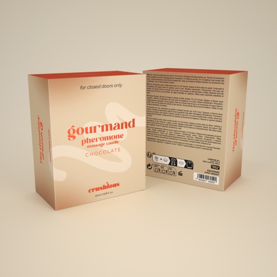 PACK 5 + 1 FREE CRUSHIOUS GOURMAND MASSAGE CANDLE WITH PHEROMONES AND CHOCOLATE SCENT 20ML
