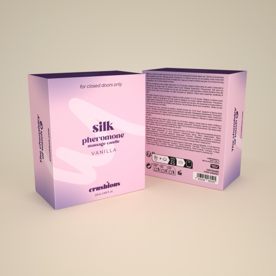 CRUSHIOUS SILK MASSAGE CANDLE WITH PHEROMONES AND VANILLA SCENT 20ML