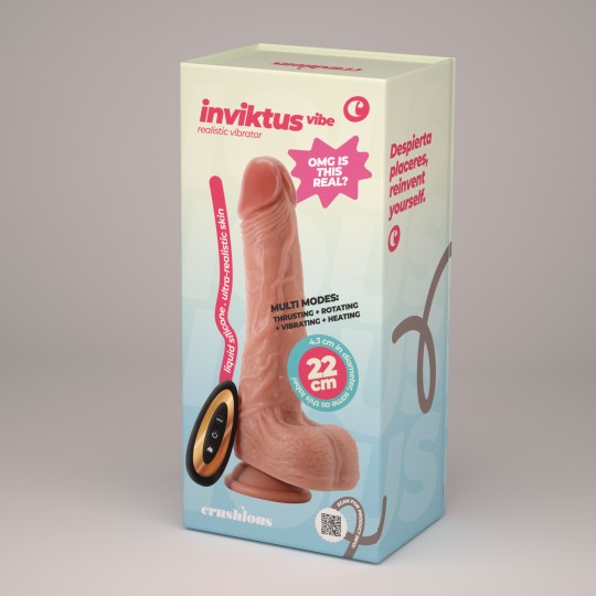VIBRADOR DE SILICONA LIQUIDA INVIKTUS VIBE 8,5 CRUSHIOUS PIEL