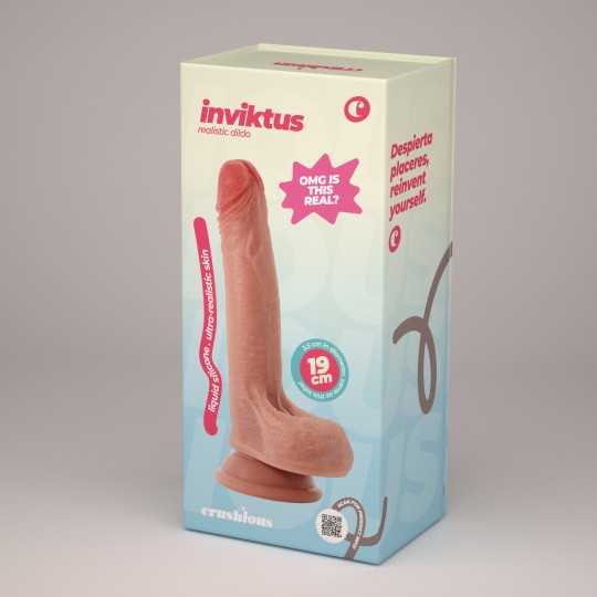 CRUSHIOUS INVIKTUS 7 LIQUID SILICONE DILDO FLESH
