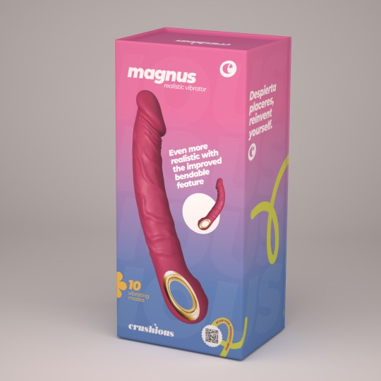 VIBRADOR FLEXIBLE MAGNUS BEND ROSA CRUSHIOUS