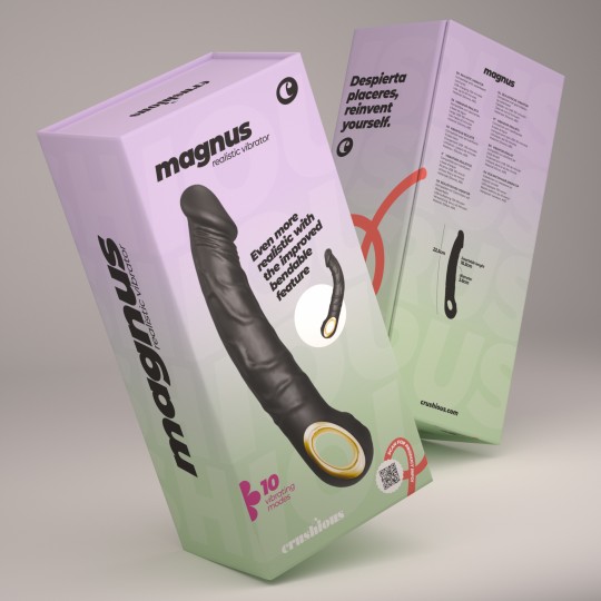 VIBRATORE FLESSIBILE MAGNUS BEND NERO CRUSHIOUS