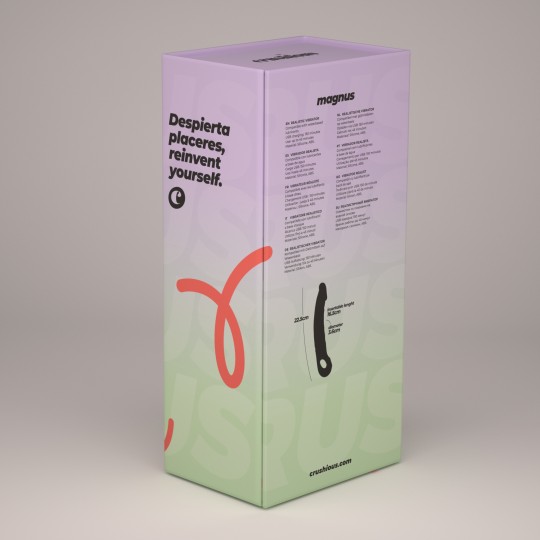 VIBRADOR FLEXIBLE MAGNUS BEND NEGRO CRUSHIOUS