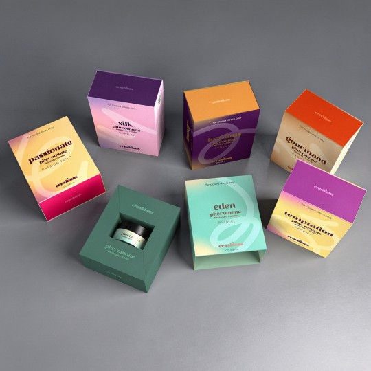 5ER-PACK + 1 GRATIS MASSAGEKERZEN MIT VERSCHIEDENEN DÜFTEN UND PHEROMONEN 20 ML CRUSHIOUS