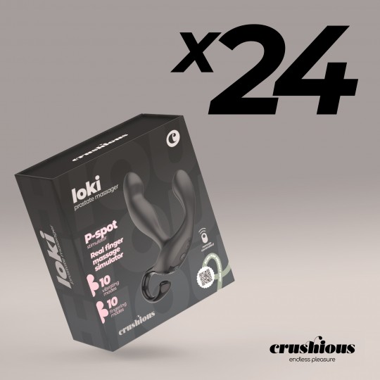 24ER-PACK LOKI AUFLADBARER PROSTATA-MASSAGER MIT FERNBEDIENUNG CRUSHIOUS