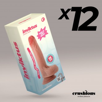 PACK DE 12 GODE EN SILICONE LIQUIDE INVIKTUS 7 CRUSHIOUS PEAU