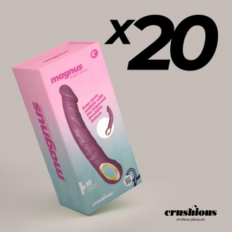 PACK DE 20 VIBRATEUR FLEXIBLE MAGNUS BEND VIOLET CRUSHIOUS