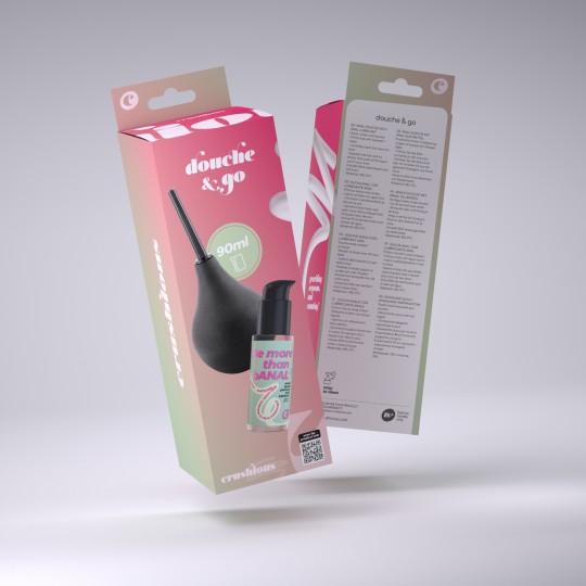 CRUSHIOUS DOUCHE &amp; GO ANAL DOUCHE 90ML WITH ANAL LUBRICANT 50ML