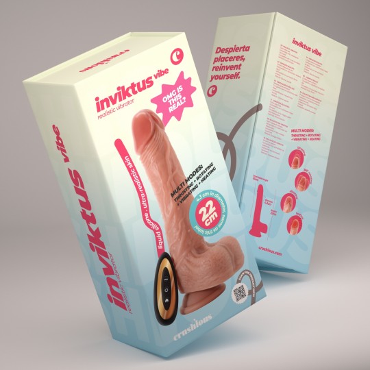 5 + 1 GRÁTIS VIBRADOR DE SILICONE LÍQUIDO INVIKTUS VIBE 8,5 CRUSHIOUS PELE