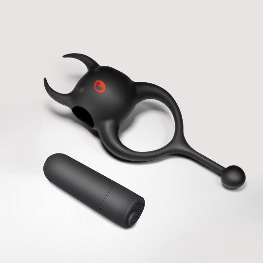 DAEMON ANELLO PER IL PENE CON BATTERIA RICARICABILE NERO CRUSHIOUS