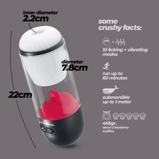 SLURPY MASTURBATEUR DÉTACHABLE 2 EN 1 CRUSHIOUS