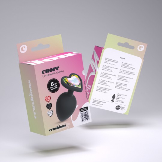 CUORE MOYEN PLUG ANAL AVEC 4 BIJOUX INTERCHANGEABLES CRUSHIOUS