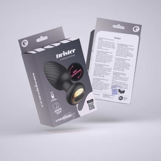 CRUSHIOUS TWISTER ROTATING ANAL PLUG WITH REMOTE CONTROL