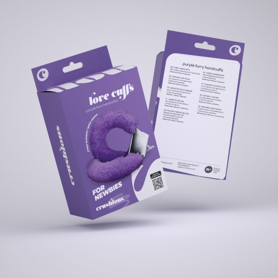 MENOTTES DE PELUCHE LOVE CUFFS CRUSHIOUS VIOLET