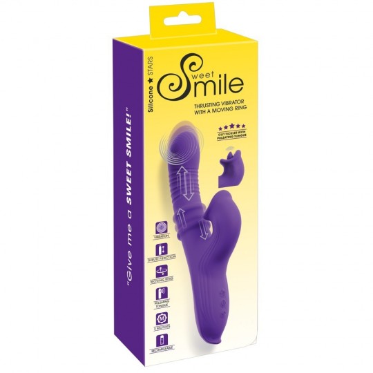 THRUSTING VIBRATOR WITH A MOVING RING
