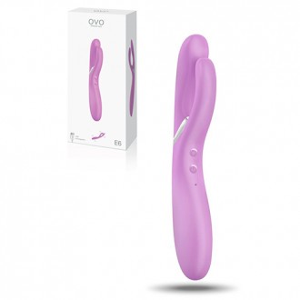 OVO E6 RECHARGEABLE DOUBLE VIBRATOR PINK