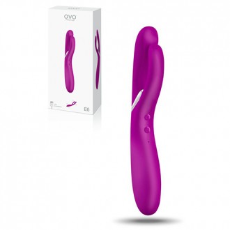 Ricaricabile doppio vibratore E6 fucsia uovo