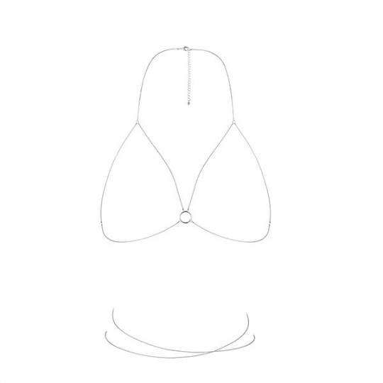 COLAR CORPORAL SUTIÃ THE MAGNIFIQUE COLLECTION BIJOUX INDISCRETS PRATEADO