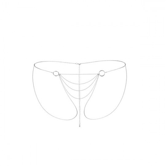 COLAR CORPORAL CULOTTE THE MAGNIFIQUE COLLECTION BIJOUX INDISCRETS PRATEADO