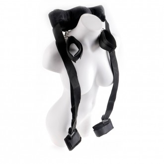 FETISH FANTASY SERIES POSITION MASTER WITH CUFFS BLACK