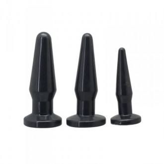 CONJUNTO DE 3 PLUGS ANAIS TIMELESS ANAL PLUGS PRETOS