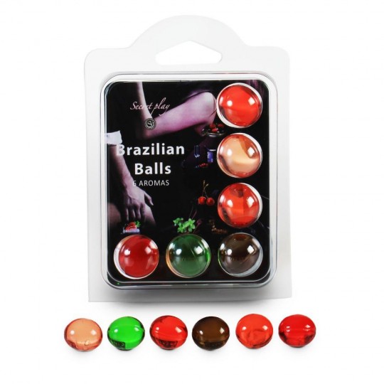BALLS BALLS KISSABLE LUBRICANT BALLS MULTIFLAVOURED 6 x 4GR