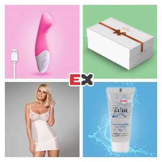 CAIXA PRESENTE COM VIBRADOR RECARREGÁVEL TOUCH SIDE MAGENTA E OFERTA DE CAMISA DE NOITE 843-CHE L/XL + LUBRIFICANTE JUST GLIDE 2