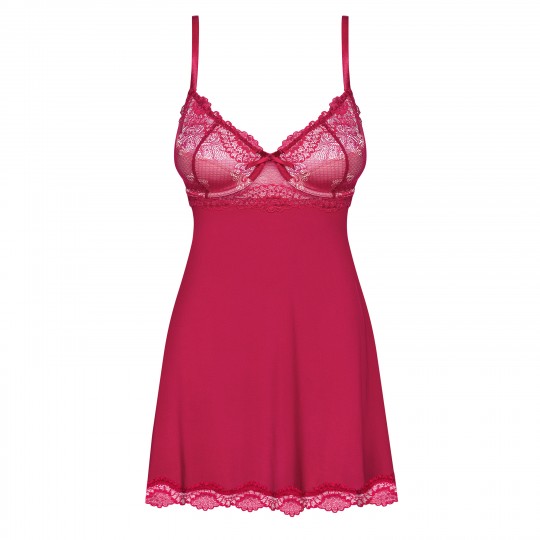 OBSESSIVE ROSALYNE BABYDOLL AND THONG RED
