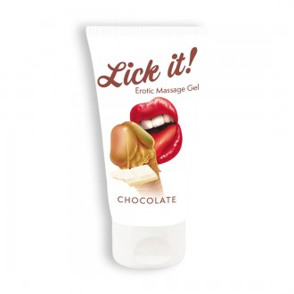 LUBRIFICANTE BEIJÁVEL LICK-IT CHOCOLATE BRANCO 50ML