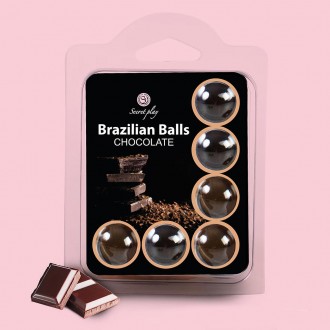 Kissable lubrificante palle brasiliano palle sapore di CIOCCOLATO 6 x 4GR