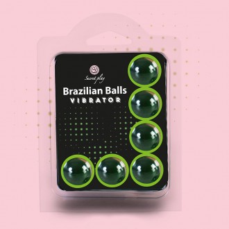 Lubrificante palle brasiliano palle effetto shock vibratore 6 x 4GR