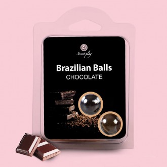 Kissable lubrificante palle brasiliano palle sapore di CIOCCOLATO 2 x 4GR