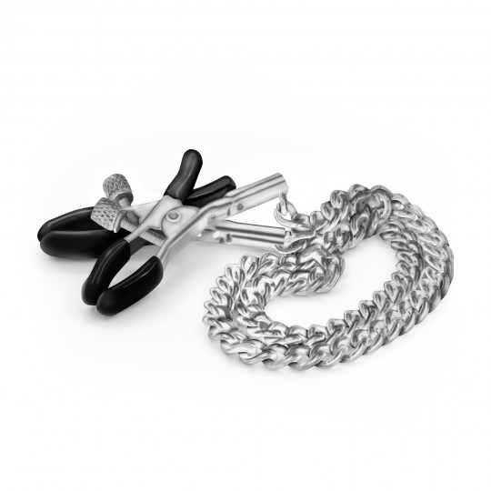 PACK DE 48 PINZAS PARA PEZONES SILVER NIPPLE CHAIN CLAMPS CRUSHIOUS