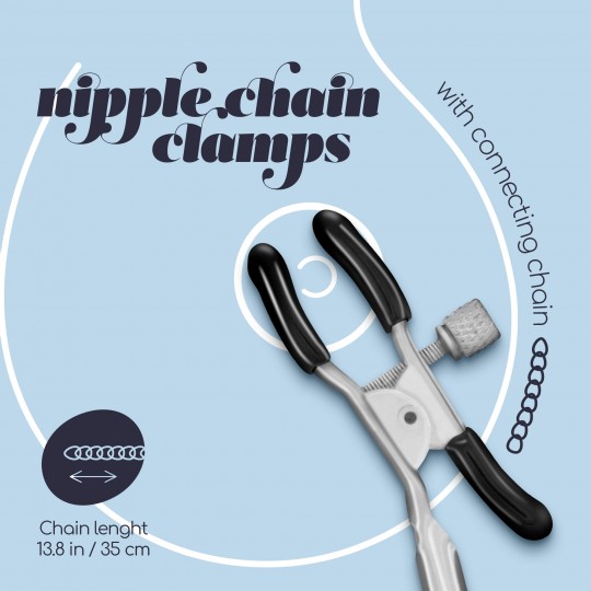 PACK DE 48 PINZAS PARA PEZONES SILVER NIPPLE CHAIN CLAMPS CRUSHIOUS