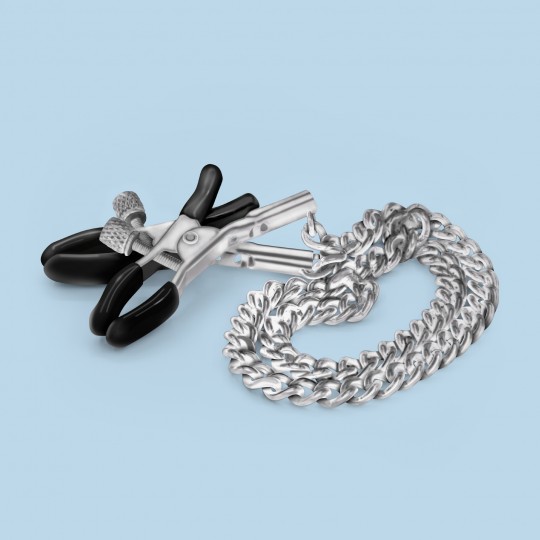PACK DE 48 PINZAS PARA PEZONES SILVER NIPPLE CHAIN CLAMPS CRUSHIOUS