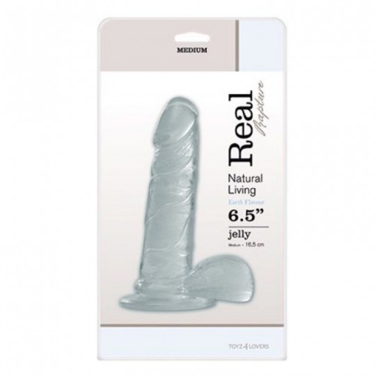 REAL RAPTURE EARTH FLAVOUR DILDO 6.5&#039;&#039; CLEAR