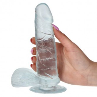 VERO RAPIMENTO TERRA SAPORE DILDO 6.5 " TRASPARENTE